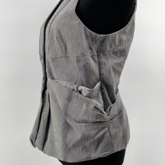 L.A.M.B. Gwen Stefani Vest button up y2k striped pattern - Picture 10 of 10